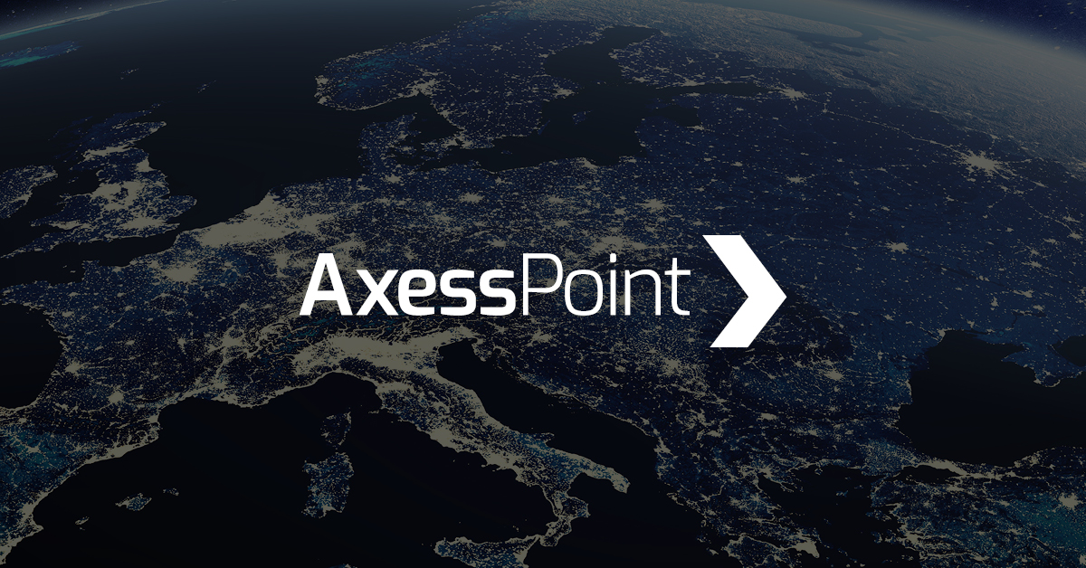 Europe map and AxessPoint wordmark